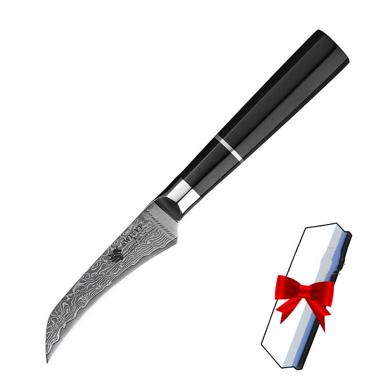 VG-10 bird's beak paring knife with ebony handle