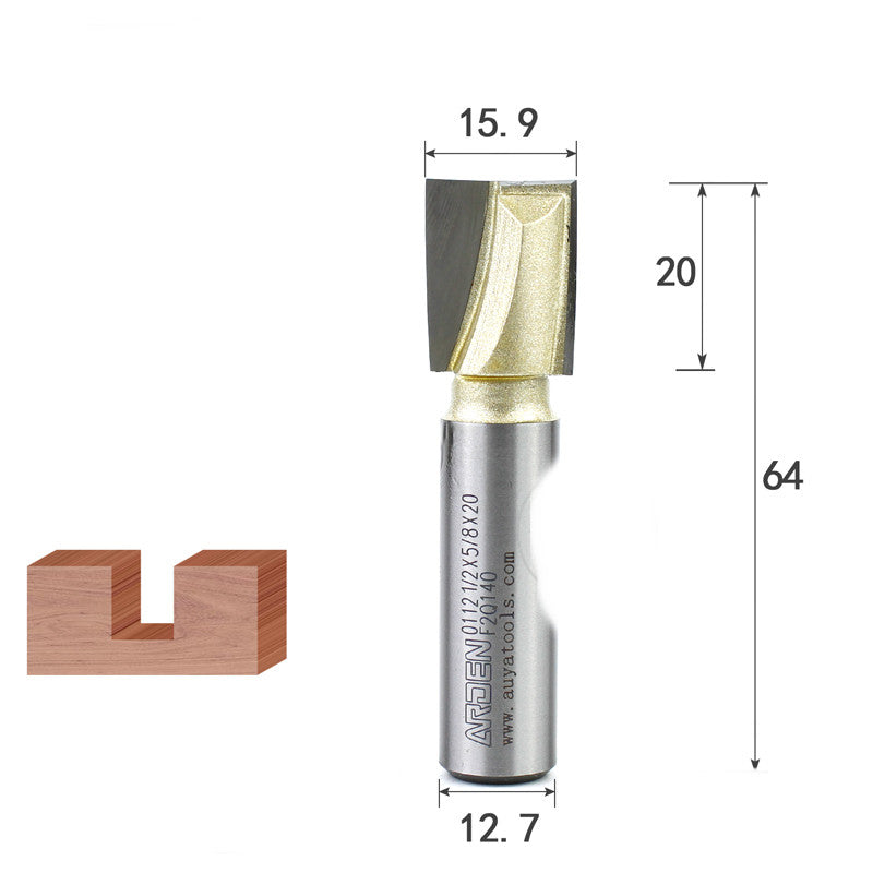 Bottom cleaning router bit for flattening and dado work