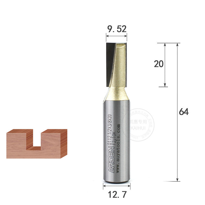 Bottom cleaning router bit for flattening and dado work