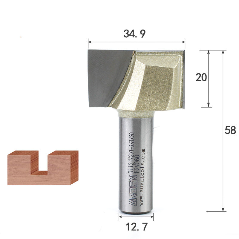 Bottom cleaning router bit for flattening and dado work