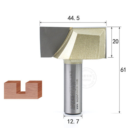 Bottom cleaning router bit for flattening and dado work
