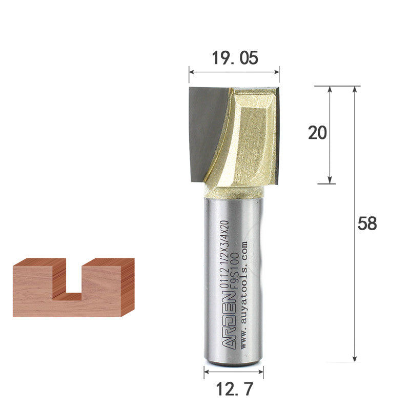 Bottom cleaning router bit for flattening and dado work