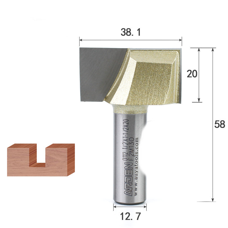 Bottom cleaning router bit for flattening and dado work