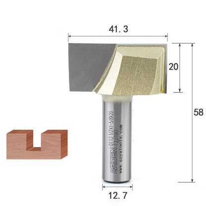 Bottom cleaning router bit for flattening and dado work