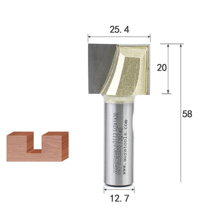 Bottom cleaning router bit for flattening and dado work