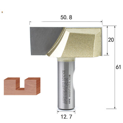 Bottom cleaning router bit for flattening and dado work