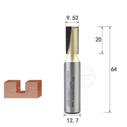 Bottom cleaning router bit for flattening and dado work