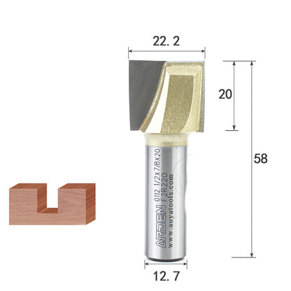 Bottom cleaning router bit for flattening and dado work